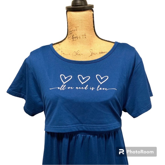 Samaya Maternity breastfeeding dress, Maxi dress, XL, Blue, India - Picture 3 of 6